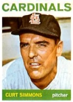 1964 Topps Baseball Cards      385     Curt Simmons